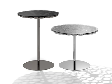 BUBBLE - Round crystal and steel coffee table by F.lli Orsenigo - view 2